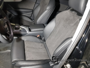 Перетяжка салона кожей и алькантарой Audi A4 b9 фото1