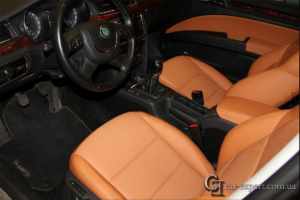 Перетяжка салона кожей Skoda Superb - 3