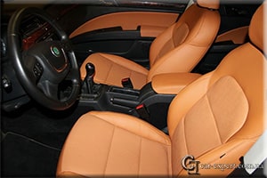 Перетяжка салона кожей skoda