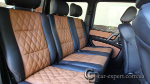Перетяжка салона кожей Mercedes G500