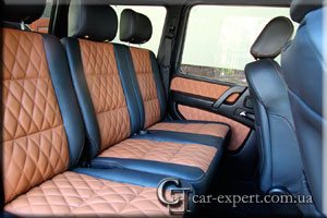 Перетяжка салона кожей Mercedes G500